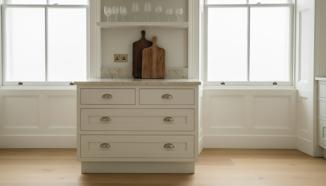 Hob detail in classic bespoke kitchen – London Victorian townhouse – Chris Cimer